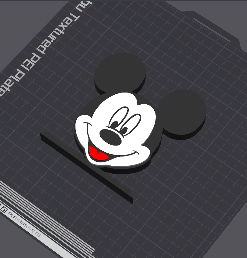 mickey souris table supporter by 5kyrunn3r art sculptures maus minnie disney ams prêt logo signe micky 3D print model - Mito3D