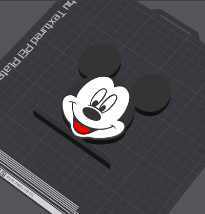 mickey maus tabelle stand by 5kyrunn3r kunst skulpturen minnie disney ams bereit logo zeichen micky 3d print model - Mito3D