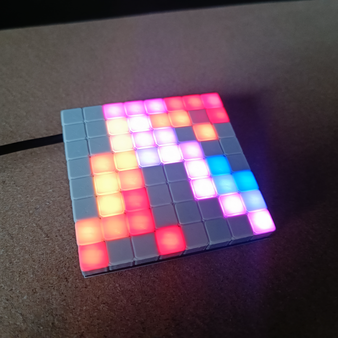 rgb matrix by freiheit hobby diy wled neopixel 3D print model - Mito3D