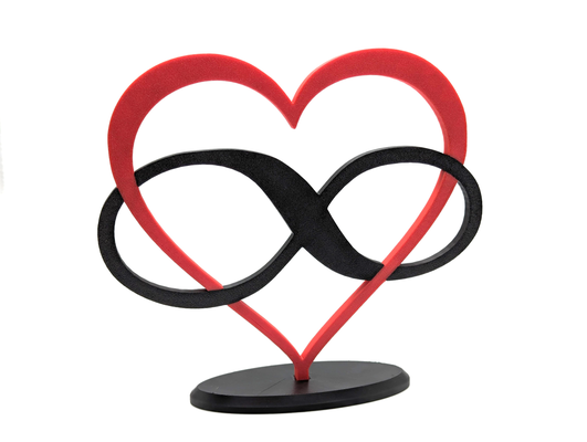 infini cœur by ken moulins art sculptures saint valentin l'amour 3d print model - Mito3D