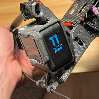 fr7 adjustable gopro mini 11 mount - tbs nd filter remixed by mcflyfpv hobby & diy rc fr7opensource gopromini11 longrange ndfilter 3d print model - Mito3D