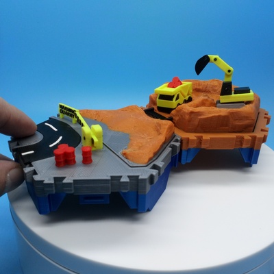 villes carrière by neil3dprints jouets jeux minuscule micro mignonne miniature camion construire ville adorable ensemble jeu excavateur tombereau micromachines déverser petites machines petite 3d print model - Mito3D