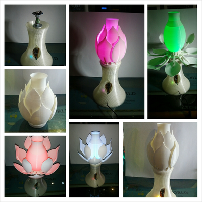 blühen lampe neu gemischt by okular dynamisch haushalt dekor blühen blume licht unterstützung druckerei print place kinetisch skulptur 3d print model - Mito3D