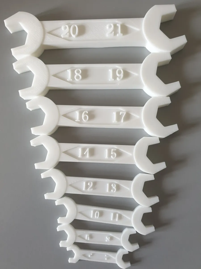 schlüssel einstellen 8x geteilt by maker8975 hobby diy 3d print model - Mito3D