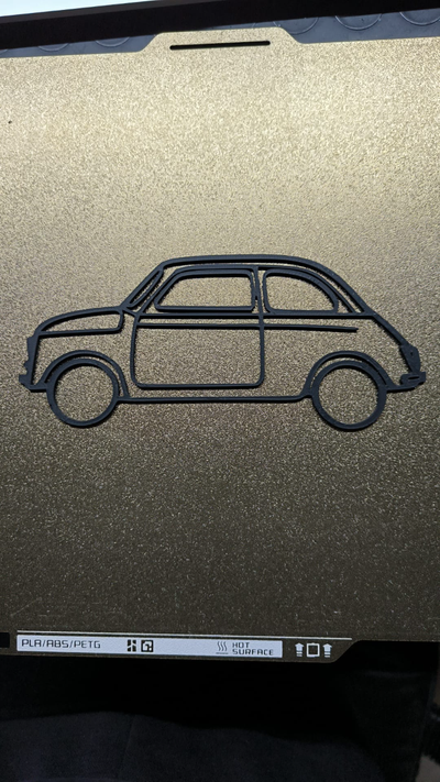 fiat 500 dekor mauer kunst della mythisch auto anni 60 no of legendär by fv rennen hobby diy fahrzeuge fiat500 2d 3d silhouette wagen 3d print model - Mito3D