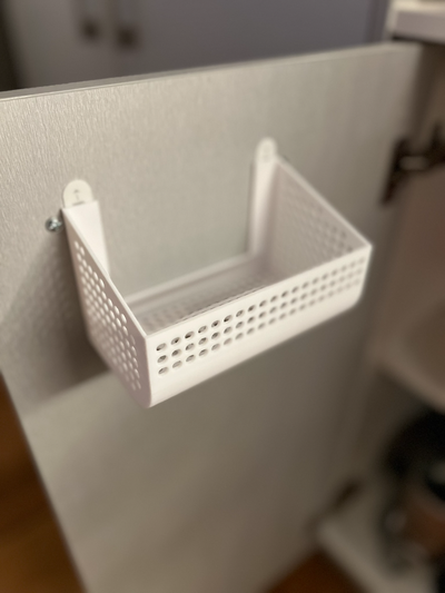 wall mount container by icehorn tools organizers storage cupboard door kitchen holder basket organiser 3d print model - Mito3D