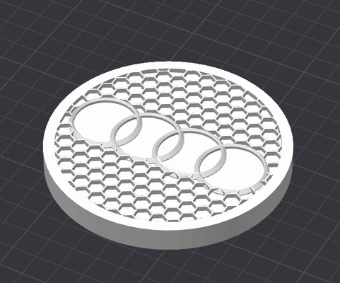 audi coaster by oui ménage décor voiture 3d print model - Mito3D