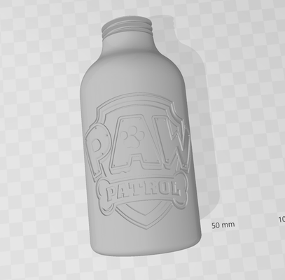 pfote patrouillieren flasche by lbllab3d spielzeuge spiele pawpatrol 3d print model - Mito3D