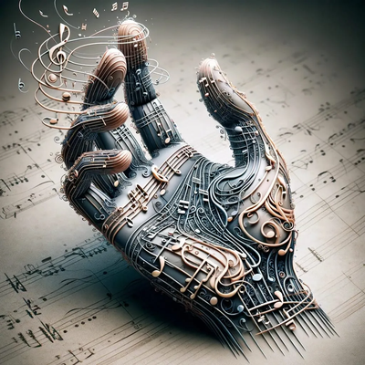 musik hand by etagenbett draht generativ 3d modell hutschmiede lithophan 3d print model - Mito3D