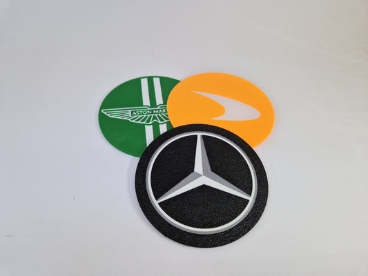 f1 teams logos coaster by nyx nk art signs & logo formula1 team f1team redbull redbullracing mercedes benz amg ferrari scuderiaferrari scuderia mclaren haas haasformula1team alphatauri aston martin williams alfa romeo alfaromeo alpine renault stake cars speed 3d print model - Mito3D