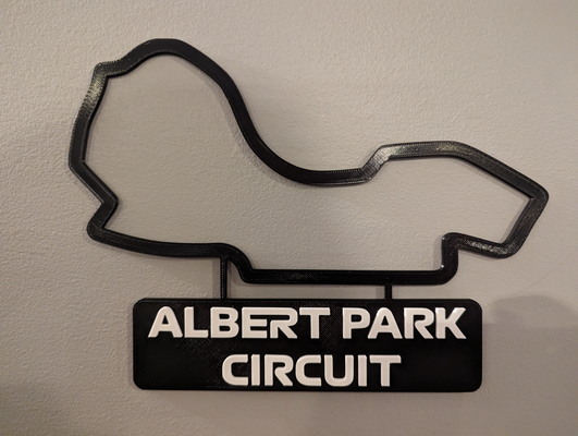 albert parc circuit piste carte plaque signalétique by dakjones82 art 2d f1 courses disposition course 3d print model - Mito3D