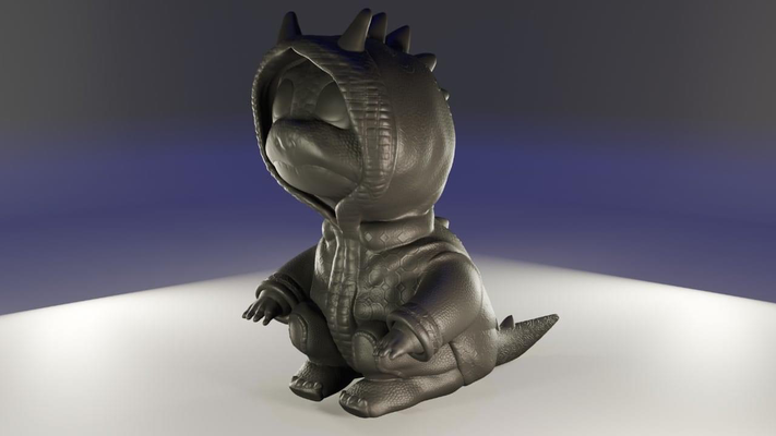 baby dragon by diru 3d art sculptures flexi 2024 diru3d 3d print model - Mito3D