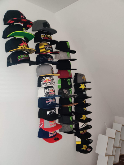 hat rack wall by pepkins753 household decor cap capholder holder 3d print model - Mito3D