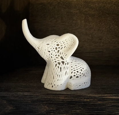 voronoi elefante remixado by negão miniaturas criaturas 3d print model - Mito3D