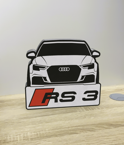 audi rs3 2019 3d hafif kutu by rtrigo3d ev halkı dekor rs3audi arabalar carro led lampe rtr3d sanat 3d print model - Mito3D