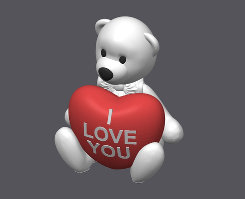 liebe valentinstag bär herz neu gemischt by stummel r3d kunst skulpturen dekor liebes 3d print model - Mito3D