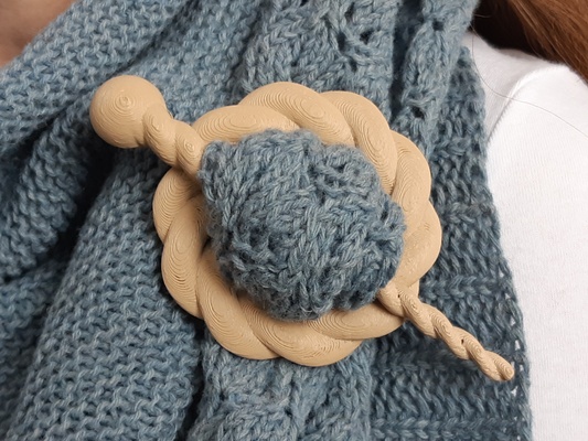 shawl pins by mobiobi fashion models pin knitting knit brooch crochet crocheting shawlpin 3d print model - Mito3D
