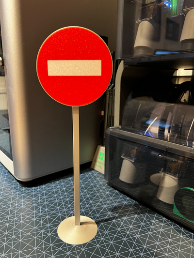 no entrée circulation signal by serpent éducation modèles coaster 3d print model - Mito3D