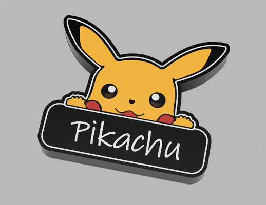 pikachu luce scatola by dalet11 domestico arredamento pokemon lightbox guidato 3d print model - Mito3D