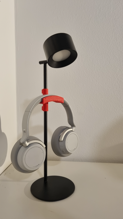 headphone holder amazon lamp by pietrocailotto01 household decor microsoft gadget sony bose headsetmount desk 3d print model - Mito3D