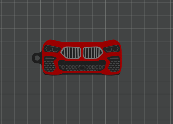 bmw x6 by andy verruga arte 2d carro bwm chaveiro carkeychain bmw 3d print model - Mito3D