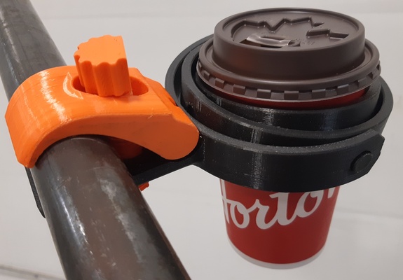 universal travel coffee gimbal by mobiobi household garden cupholder coffeecup traveling 3d print model - Mito3D