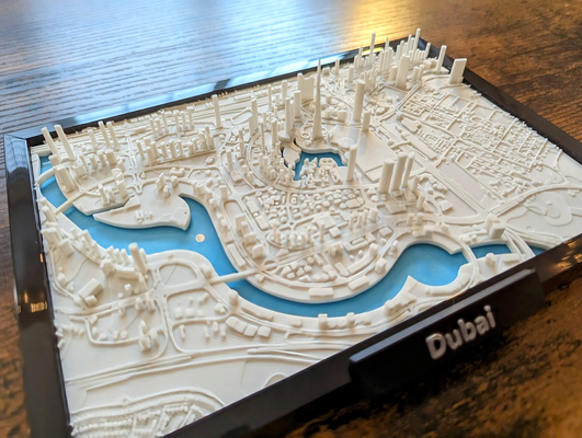 dubai 3d miniatura by jarvijar miniaturas arquitetura uae unidos árabe emirados leste médio oriente cidade paisagem urbana mini modelo terreno geografia panorama mapa quadro armação faça 3d print model - Mito3D