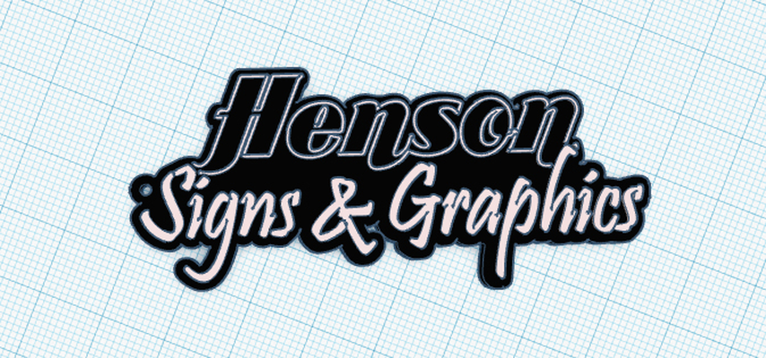 henry sinais gráficos chaveiro by hensonsignsandgraphics arte logotipos 3d print model - Mito3D