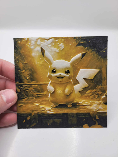 hueforge pikachu by 3d endeavors art 2d pokemon 3d print model - Mito3D