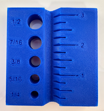 sae bolzen vermesser or spur beinhaltet lineal löcher messen größen to by david heiligenschein werkzeuge messen standard messung 3d print model - Mito3D