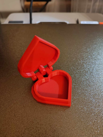 klappbar herz container by abonnieren 3d drucker zubehör liebe rot valentinstag 3d print model - Mito3D