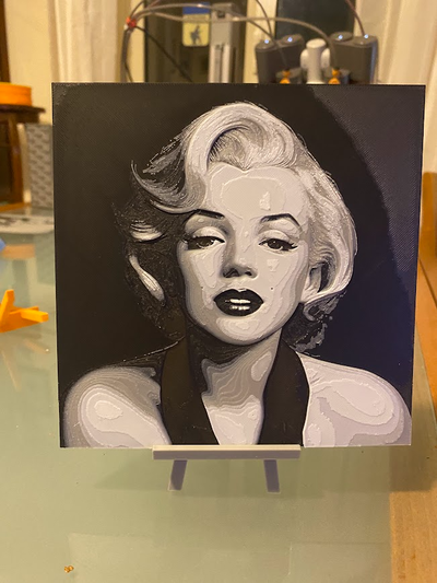 marilyn monroe 2 by elio196721 art 2d teinte forger 3d print model - Mito3D