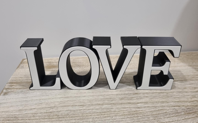 amor letras by hg diseño casa decoración 3d print model - Mito3D