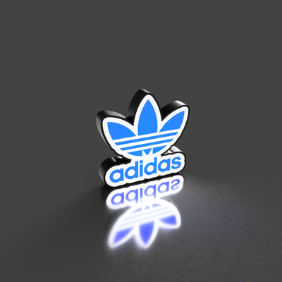 adidas klassisch klee led licht box lampe by superiororganisersolutions haushalt dekor leuchtkasten logo 3d print model - Mito3D