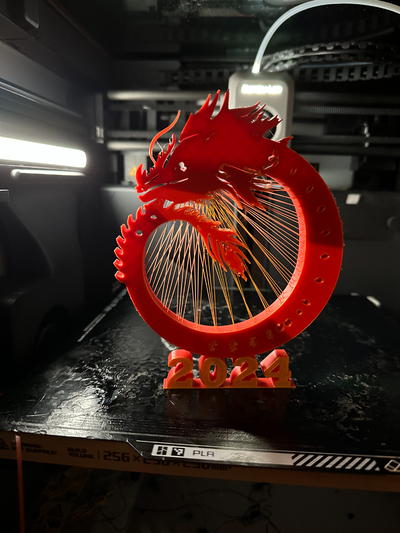 dragon art by silviopastori78 models 2024 capodanno cinese year string 3d print model - Mito3D