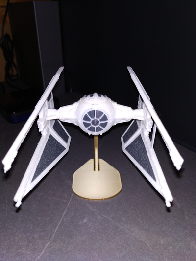 corbata interceptador estante soporte fab365 by ebjespeciales juguetes juegos combatiente staender monitor exhibición estrella guerras guerra galaxias 3d print model - Mito3D