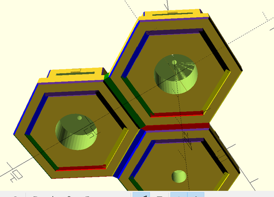 hsw ayarlanabilir havşa boyut openscad bal peteği depolama duvar yeniden karıştırılmış by uyanmak araçlar organizatörler petek deposu duvarı hws hswinsert hswmount 3d print model - Mito3D