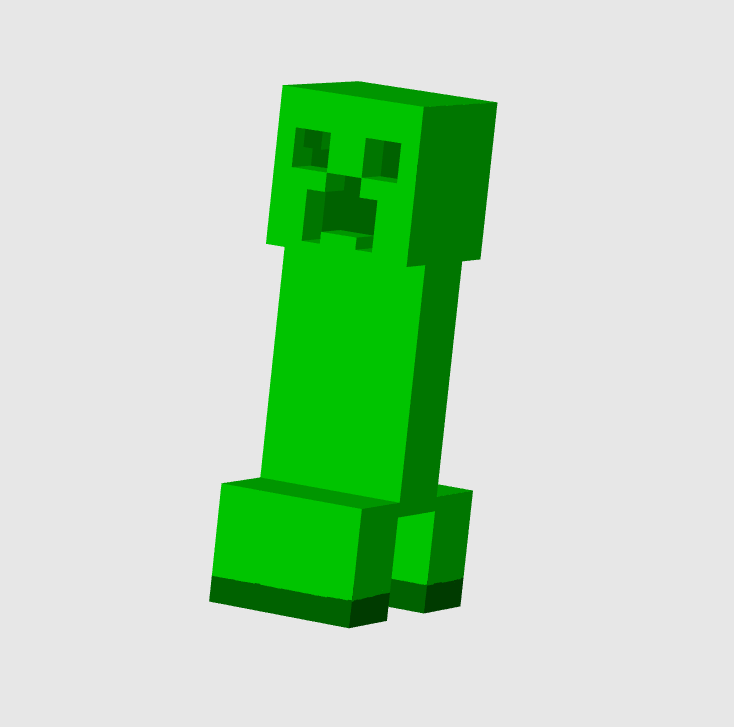 remix minecraft creeper color ams remixed by letitbe7 art models toy 3D print model - Mito3D