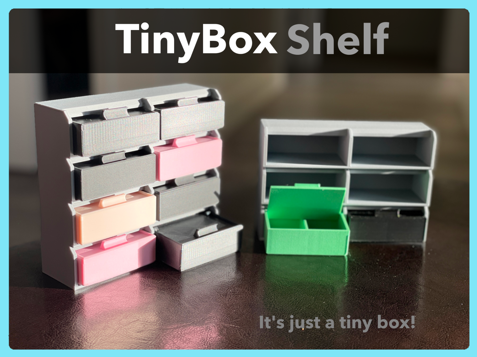 tinybox conservazione mensola by kit artigiani utensili organizzatori scatola minuscolo scaffali organizzatore organizzare a1 mini scatole 3D print model - Mito3D