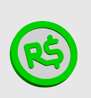 robuck robux roblox by charlieco props & cosplays games coin collectible 3D print model - Mito3D