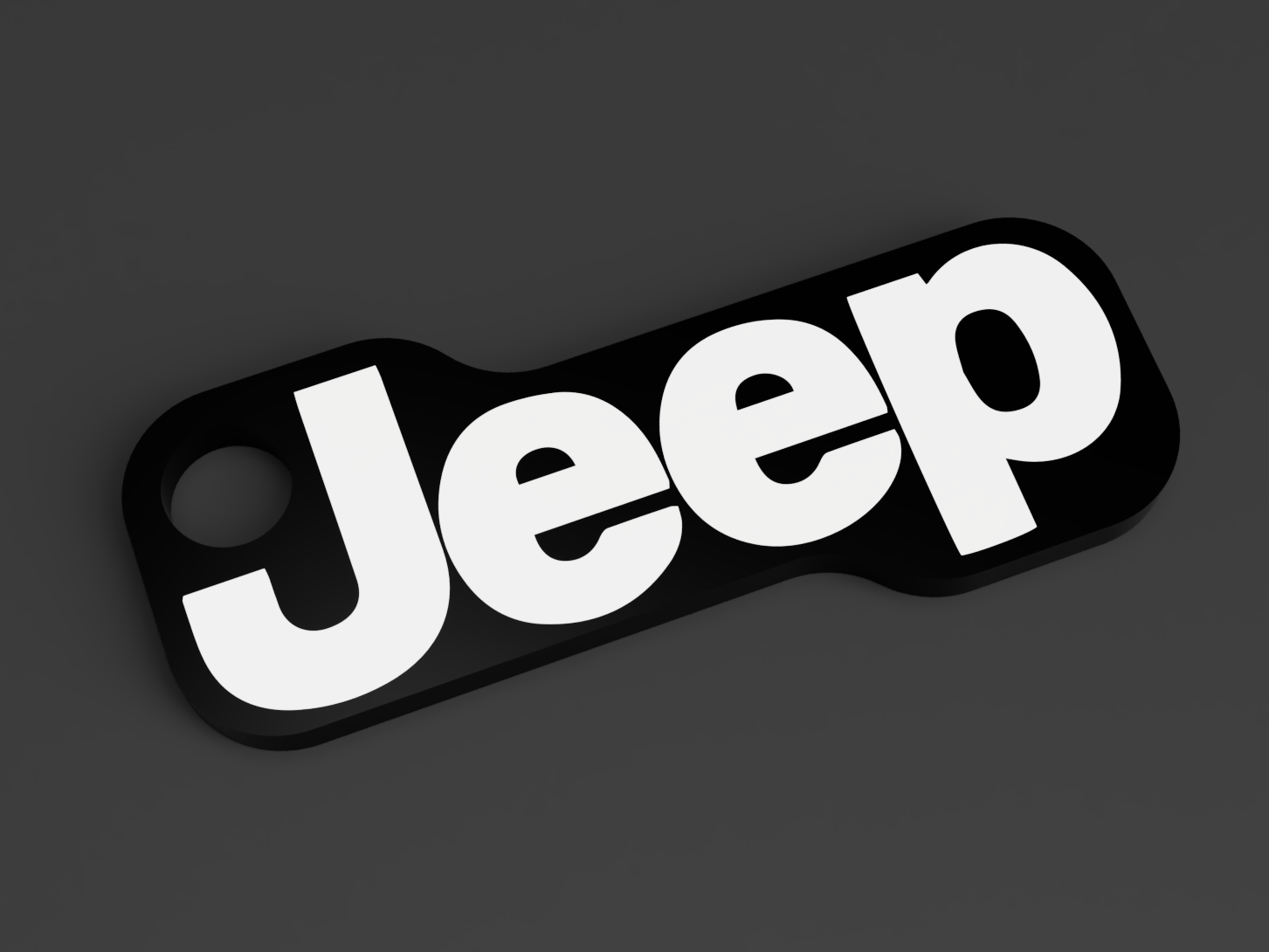 jeep logo schlüsselbund by lozagon1234 kunst münze abzeichen ams 3D print model - Mito3D