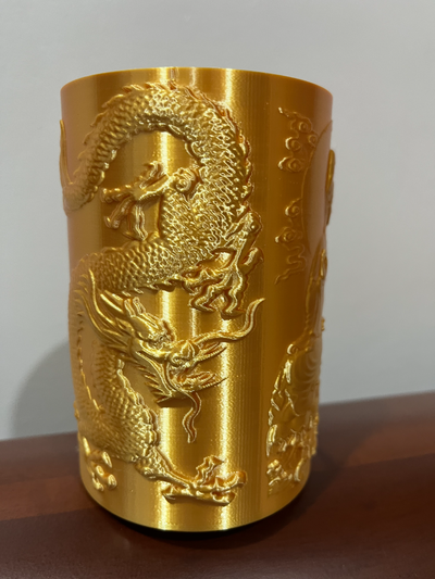 guanyin drachen carving stift halter unterstützung by jerry320320 kunst 2d 3d print model - Mito3D