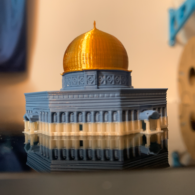 mini dome of rock model by ameenr10 miniatures architecture mosque building structure palestine 3d print model - Mito3D