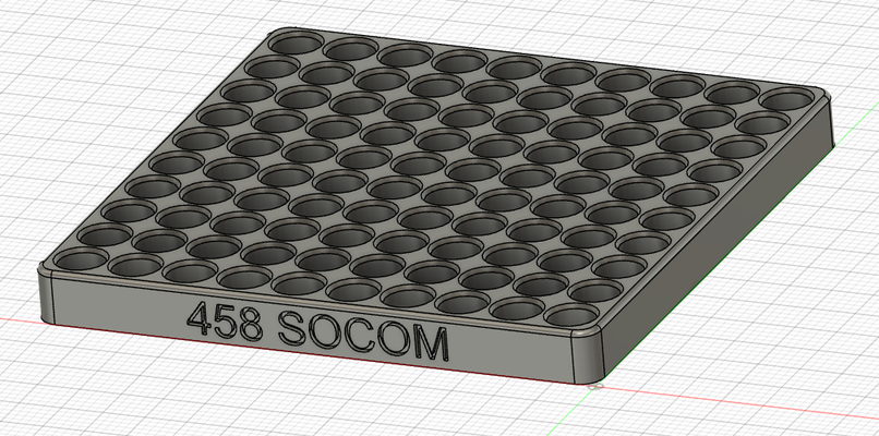 neuladen block 100x kugel stelle 458socom by windmesser hobby diy sport draußen nachladewerkzeuge patrone gewehr 458 socom 3d print model - Mito3D