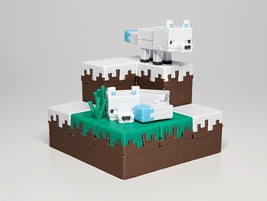 minecraft inspired raposa mini figura kit chaveiro enfeite by chiz m brinquedos jogos cartão figuras 3d print model - Mito3D