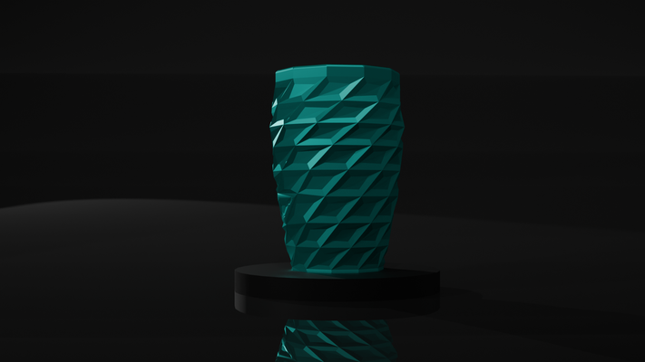 cruel vase by poruba express generative 3d model my solid flower 3d print model - Mito3D