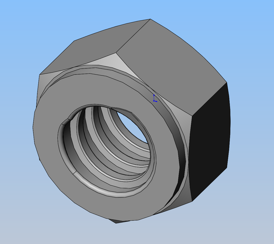 noccioline m16 din 2510 by 3mprint pro formazione scolastica ingegneria bulloni dado sabbia vite noce 3D print model - Mito3D