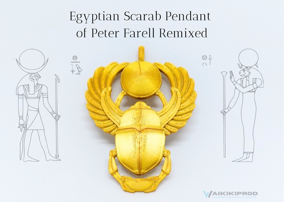 egyptian scarab pendant of peter farell remixed by waikikiprod art models pharaons egypt animal sculpt sculpture history anubis historical animals pyramid antique insect ancient artifact egyptianhieroglyphs hieroglyph sphynx tote sculptures ancienthistory beetle gizeh pharaoh insects antic ancientcivilizations 3d print model - Mito3D