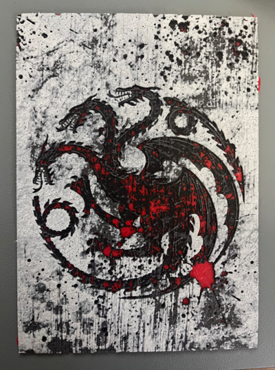 targaryen şapka dövmesi ateş kan by 2emme3dlab sanat 2d ev of ejderha game thrones seri dizi inek khaleesi daenerys george r martin jon kar kürek kılıç ar t hbo netflix 3d print model - Mito3D