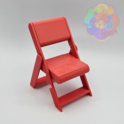 minúsculo plegable silla print in place by parche juguetes juegos 3d print model - Mito3D